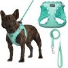 AMTOR Small Dog Harness with Leash Set, No Escape Easy Walk Puppy Harnesses for Training Walking, Step-in Reflective Soft Dogs Vest for XS S Medium Extra-Small Large Sized...