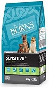 Burns Sensitive+ Pork and Potato Adult Dog Food (2kg) (Pack of 4)
