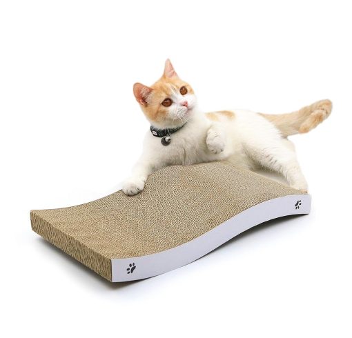 Cat Scratcher, Durable Scratch Pad, Corrugated Cardboard Scratching Board for Indoor Cats, Heavy Duty, Double-Sided Usability, Recyclable, with Catnip