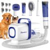 Dog Grooming Kit with Pet Grooming Vacuum, Dog Clipper, Pet Grooming Shedding Brush, Cleaning Tool in 1, Low Noise Dog Vacuum for Dogs Cats