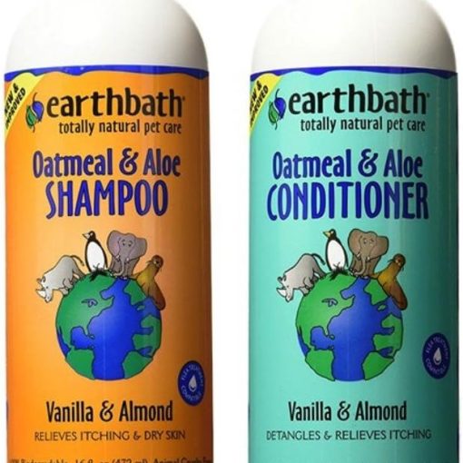 earthbath Oatmeal & Aloe Dog Shampoo and Conditioner - Oatmeal Shampoo for Dogs, Anti Itch Dry Skin Relief Pet Wash, Medicated Dog Shampoo & Conditioner, Hypoallergenic,...