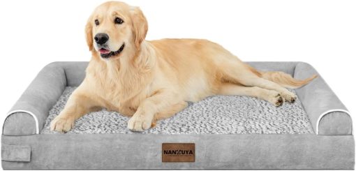 Large Dog Bed Orthopedic Washable: Beds Bolster XL Bed Large Big Dogs Memory Foam Couch Sofa Waterproof with Removable Cover