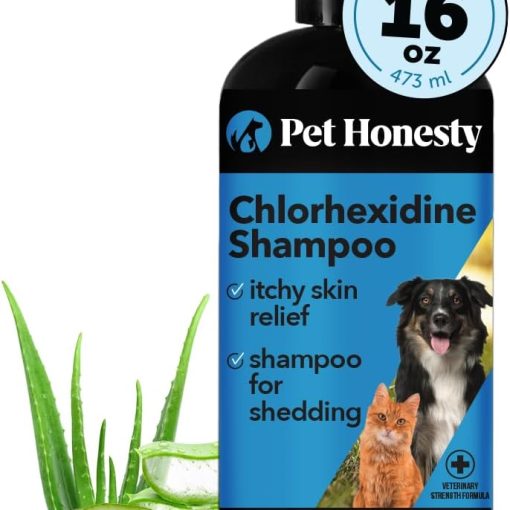 Pet Honesty Chlorhexidine Cat & Dog Seasonal Itch Relief Shampoo, for Allergies, Itching, Dog Skin and Coat Supplement, Helps Shedding, Hot Spots, Deodorizing Dog Shampoo, Dog...