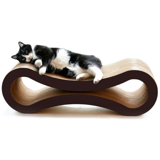 PetFusion Ultimate Cat Scratcher Lounge, Reversible Infinity Style in Multiple Colors. Made from Recycled Corrugated Cardboard, Durable & Long Lasting