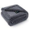 Waterproof Pet Blanket, Liquid Pee Proof Dog Blanket for Sofa Bed Couch, Reversible Sherpa Fleece Furniture Protector Cover for Small Medium Large Dogs Cats, Dark Gray Small（40"...