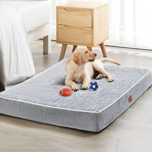 WNPETHOME Orthopedic Dog Beds for Large Dogs, Extra Large Waterproof Dog Bed with Removable Washable Cover & Anti-Slip Bottom, Egg Crate Foam Pet Bed Mat, Multi-Needle Quilting...