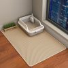 HCY&WLD Cat Litter Mat, 45x26/35x24/30x22/24x18 Inch Double Layer Cat Litter Box Mat, EVA Non-Slip, Waterproof Urine Proof Cat Litter Catcher Mat, Easy Clean Scatter Control...
