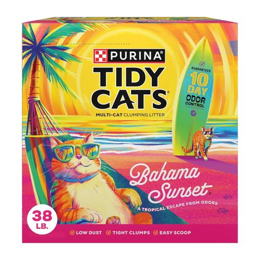 Purina Tidy Cats Bahama Sunset Scented Clumping Cat Litter Odor Control Formula - 38 lb. Box