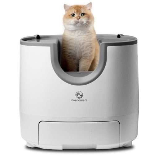Self-Cleaning Litter Box, Large Capacity Automatic Open-Top Design for Multiple Cats with Advanced Safety Features