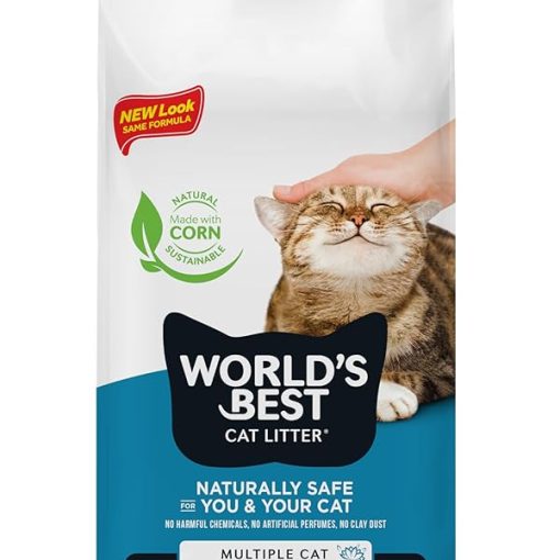 WORLD'S BEST CAT LITTER Multiple Cat Lotus Blossom Scented 32-Pounds - Natural Ingredients, Quick Clumping, Flushable, 99% Dust Free & Made in USA - Floral Fragrance &...