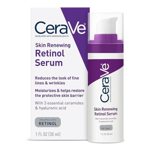 CeraVe Anti Aging Retinol Serum For Face, Encapsulated Retinol With Hyaluronic Acid, Niacinamide & Ceramides, Smooths Wrinkles & Fine Lines, Gentle Skin Brightening Serum,...