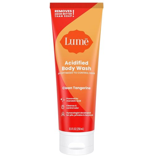 Lume Acidified Body Wash - 24 Hour Odor Control - Removes Odor Better than Soap - Moisturizing Formula - Formulated Without SLS or Parabens - OB/GYN Developed - 8.5 ounce (Clean...